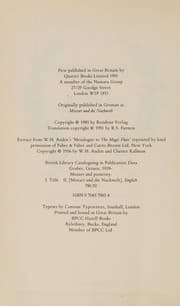 Tapa de Mozart & posterity