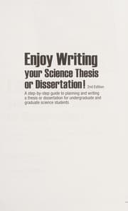 Tapa de Enjoy Writing Your Science Thesis or Dissertation!