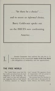 Tapa de Barry Goldwater speaks out on the issues