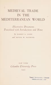 Tapa de Medieval trade in the Mediterranean world