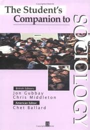 Tapa de The Student's Companion to Sociology