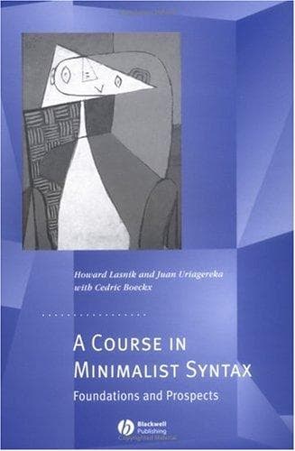 Tapa de A course in minimalist syntax