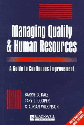 Tapa de Managing quality and human resources