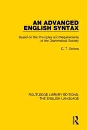 Tapa de Advanced English Syntax
