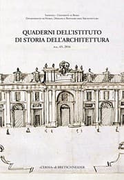 Tapa de Quaderni Dell'Istituto Di Storia Dell'Architettura. N. S. 65 2016 : Direttore Responsabile