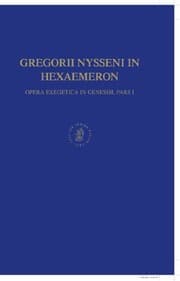 Tapa de Gregorii Nysseni In hexaemeron