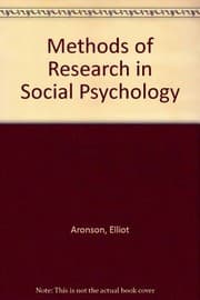 Tapa de Methods of research in social psychology