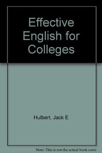 Tapa de Effective English for colleges