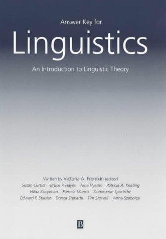 Tapa de Linguistics Answer Key