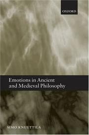 Tapa de Emotions in Ancient and Medieval Philosophy