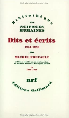 Tapa de Dits et écrits, 1954-1988