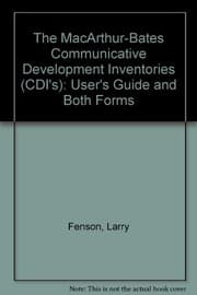 Tapa de Macarthur Communicative Development Inventories Complete Set