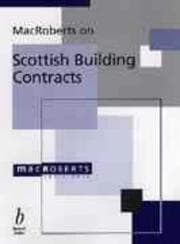 Tapa de MacRoberts on Scottish building contracts