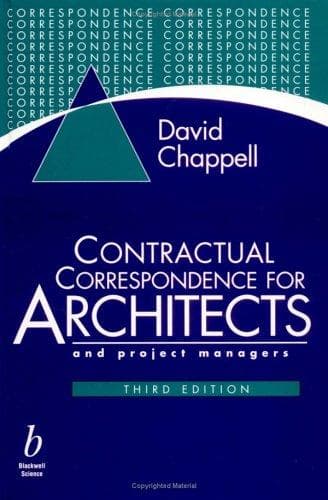Tapa de Contractual correspondence for architects and project managers