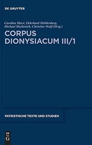 Tapa de Corpus Dionysiacum III/1 : Pseudo-Dionysius Areopagita