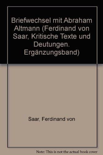 Tapa de Briefwechsel mit Abraham Altmann