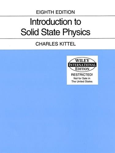 Tapa de Introduction to solid state physics