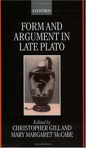 Tapa de Form and argument in late Plato