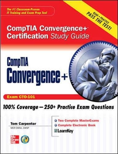 Tapa de CompTIA convergence+ certification study guide