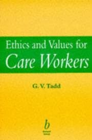 Tapa de Ethics and values for care workers
