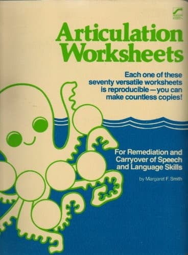Tapa de Articulation worksheets