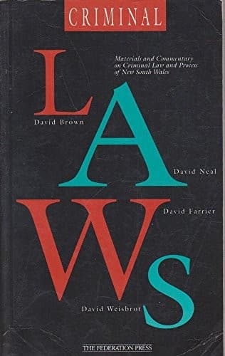 Tapa de Criminal laws