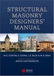 Tapa de Structural masonry designers' manual