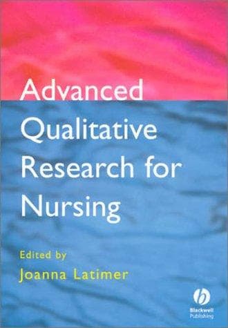 Tapa de Advanced qualitative research for nursing