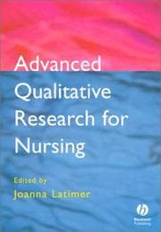 Tapa de Advanced qualitative research for nursing