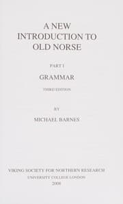 Tapa de A new introduction to Old Norse