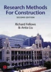 Tapa de Research methods for construction