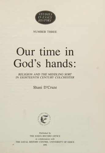 Tapa de Our time in God's hands
