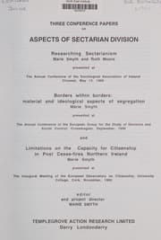 Tapa de Three conference papers on aspects of sectarian division