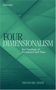Tapa de Four-Dimensionalism