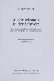 Tapa de Ausdruckstanz in der Schweiz