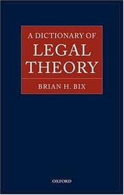 Tapa de A dictionary of legal theory