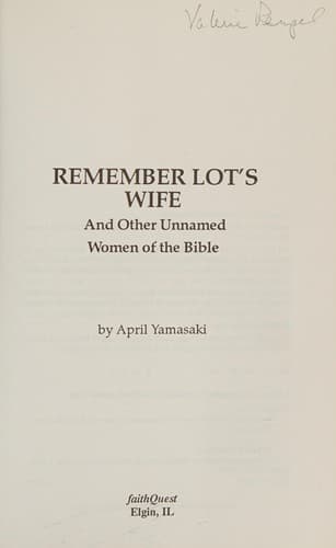 Tapa de Remember Lot's wife