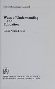 Tapa de Ways of understanding and education