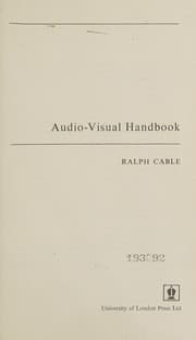 Tapa de Audio-visual handbook