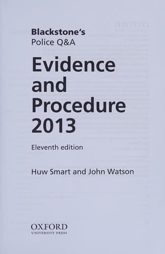 Tapa de Evidence and Procedure 2013