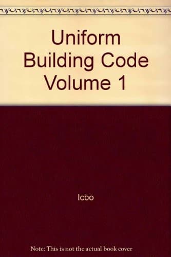 Tapa de Uniform Building Code Volume 1