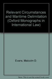 Tapa de Relevant circumstances and maritime delimitation