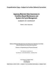 Tapa de Applying Materials State Awareness to Condition-Based Maintenance and System Life Cycle Management