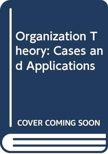 Tapa de Organization theory