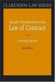 Tapa de Introduction to the law of contract
