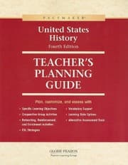 Tapa de PACEMAKER UNITED STATES HISTORY TEACHER'S PLANNING GUIDE FOURTH EDITION 2004 (PACEMAKER  US HISTORY)