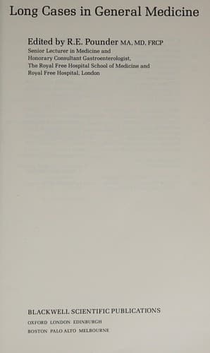 Tapa de Long Cases in General Medicine