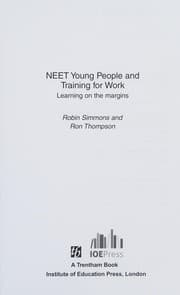 Tapa de NEET young people and training for work