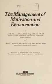 Tapa de The management of motivation and remuneration