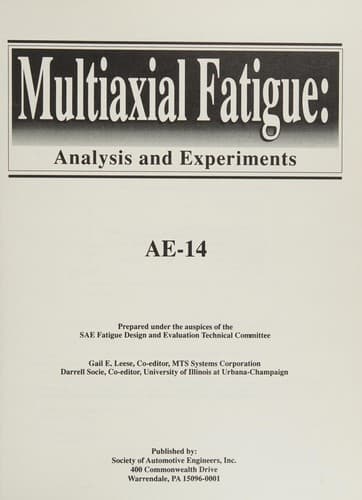 Tapa de Multiaxial fatigue